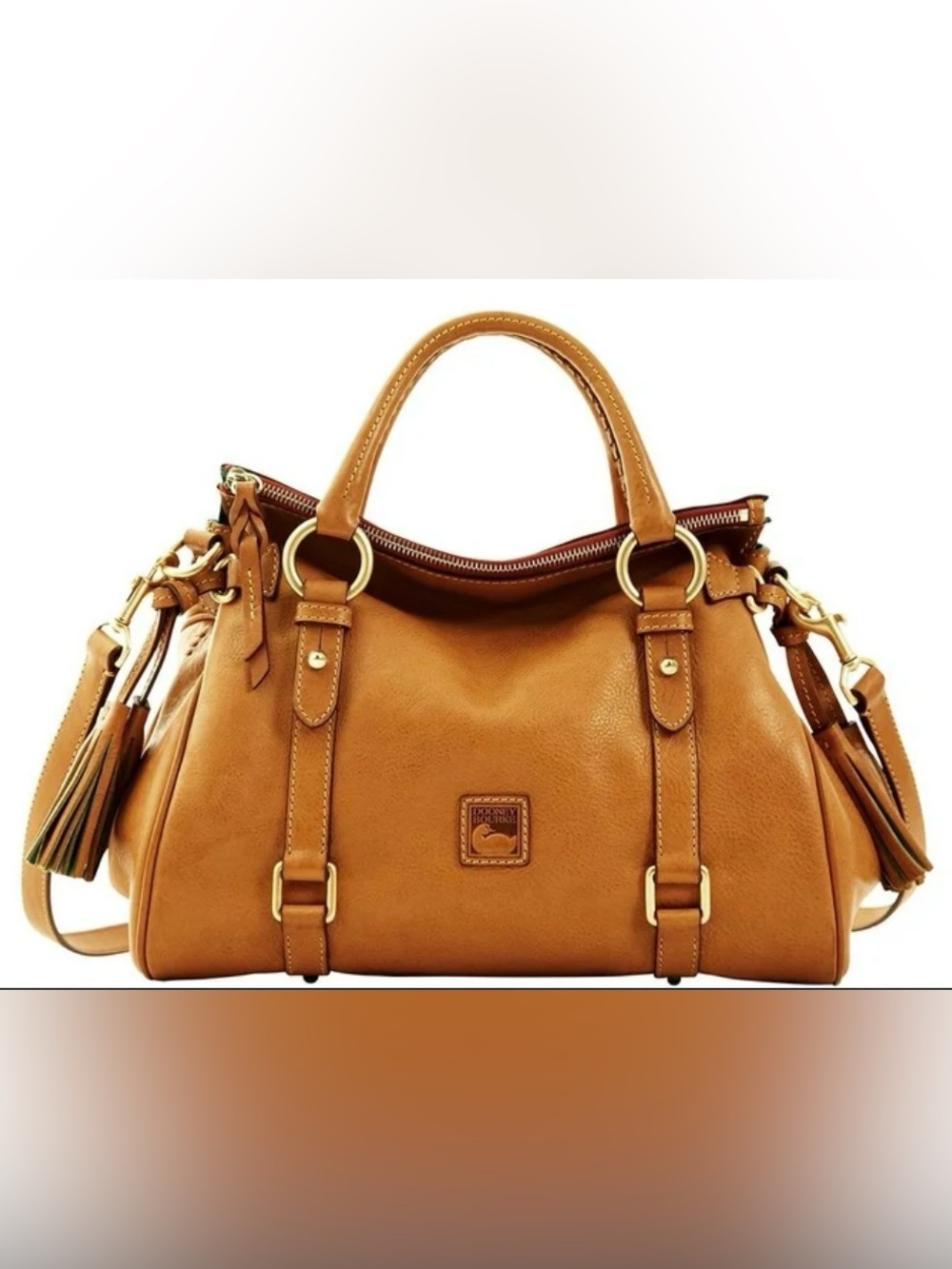 Dooney & Bourke Florentine Vachetta Small Satchel Leather Bag In Natural NWOT